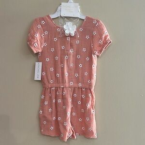 Rachel Zoe Girls Romper with Hair Clip Size 6x